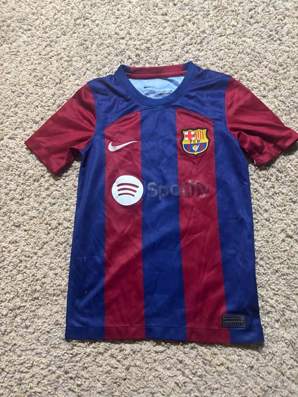Nike FC Barcelona Home Soccer Jersey Size Small Youth Spotify
